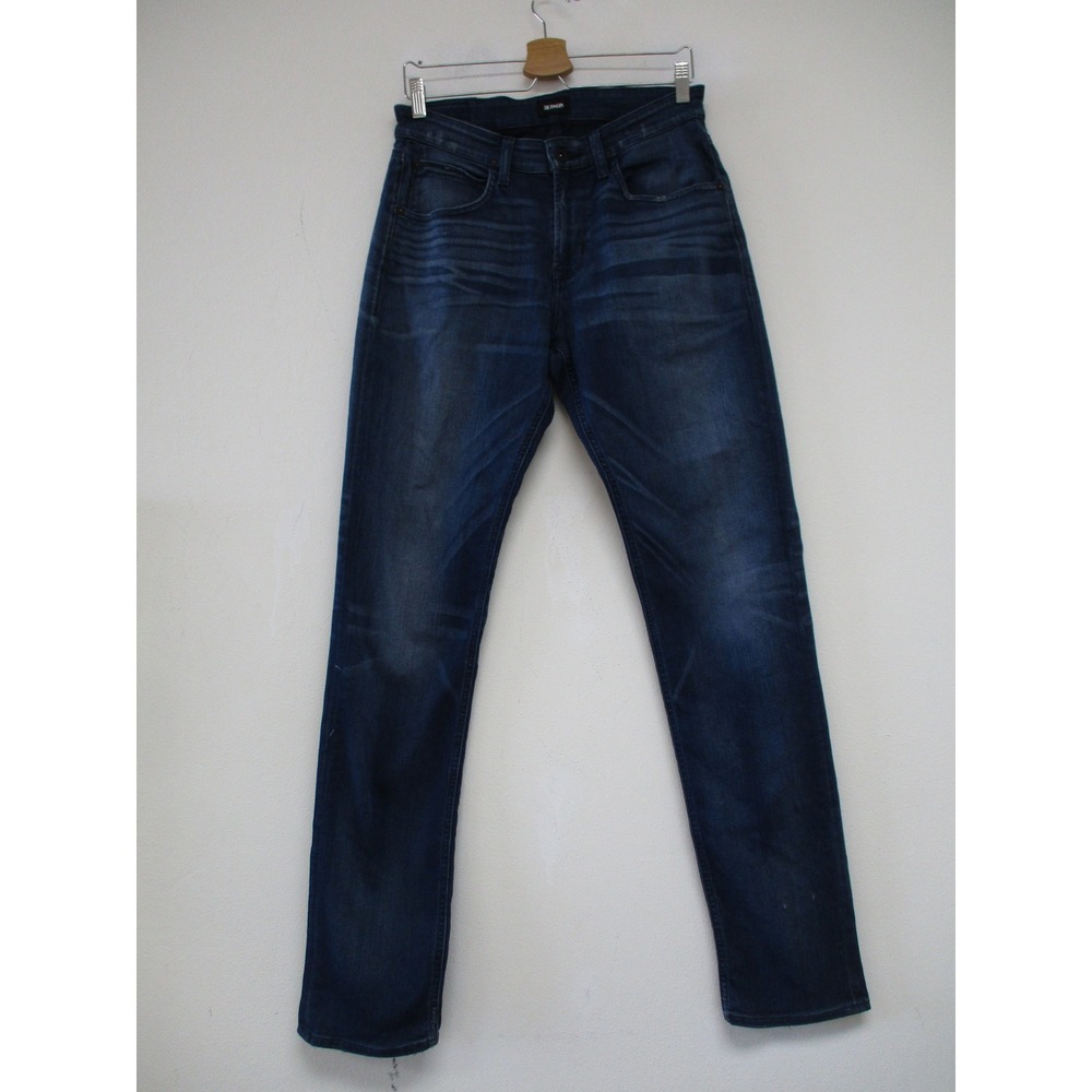 Hudson Jeans Men 32x34 Blue Blake Slim Straight Dark Wash Stretch